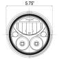 Preview: VISION-X 5 3/4" HALO LED HEADLIGHT UNIT